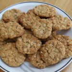 quick oat biscuits on plate