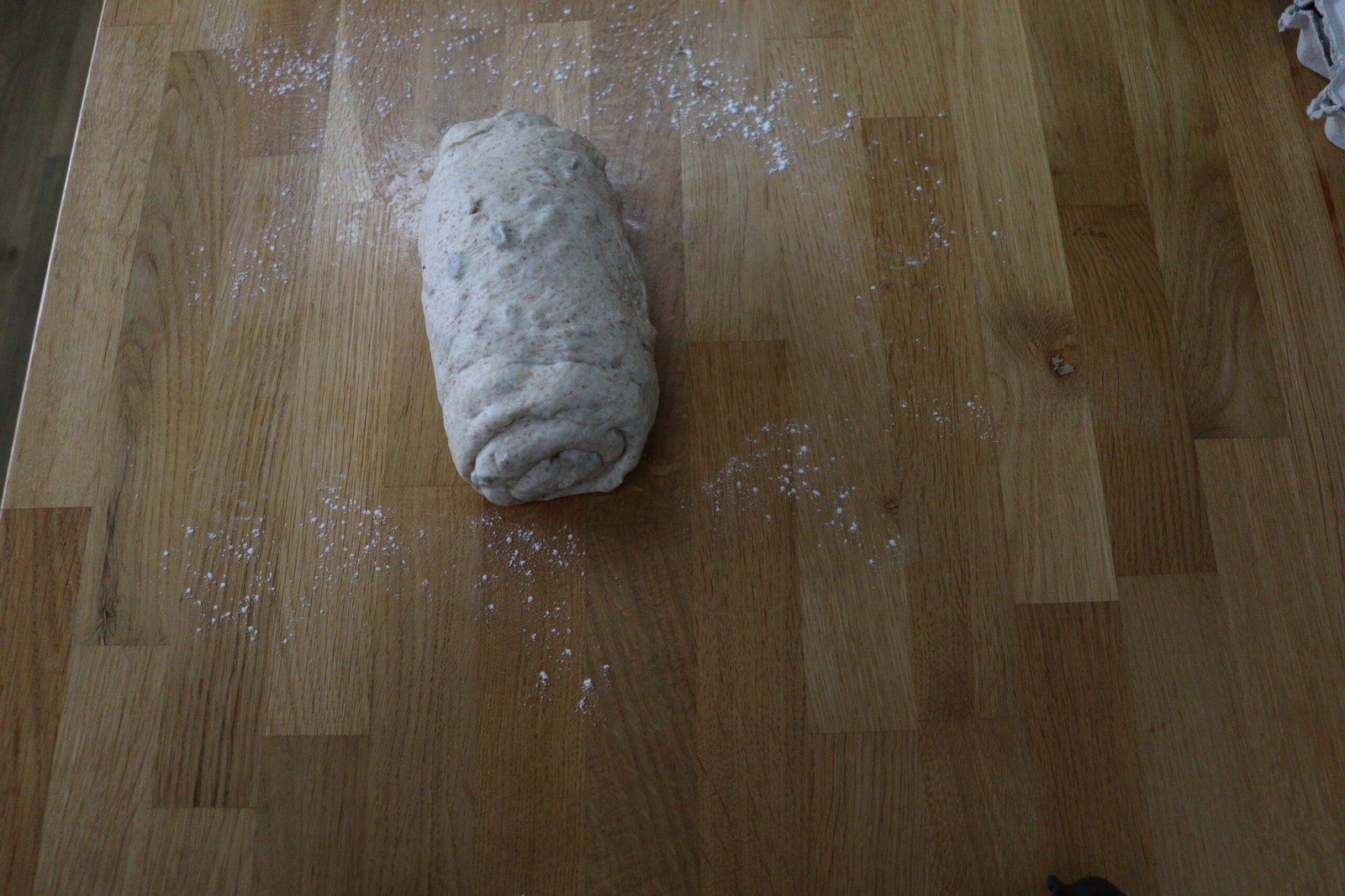 Roll dough from the short edge
